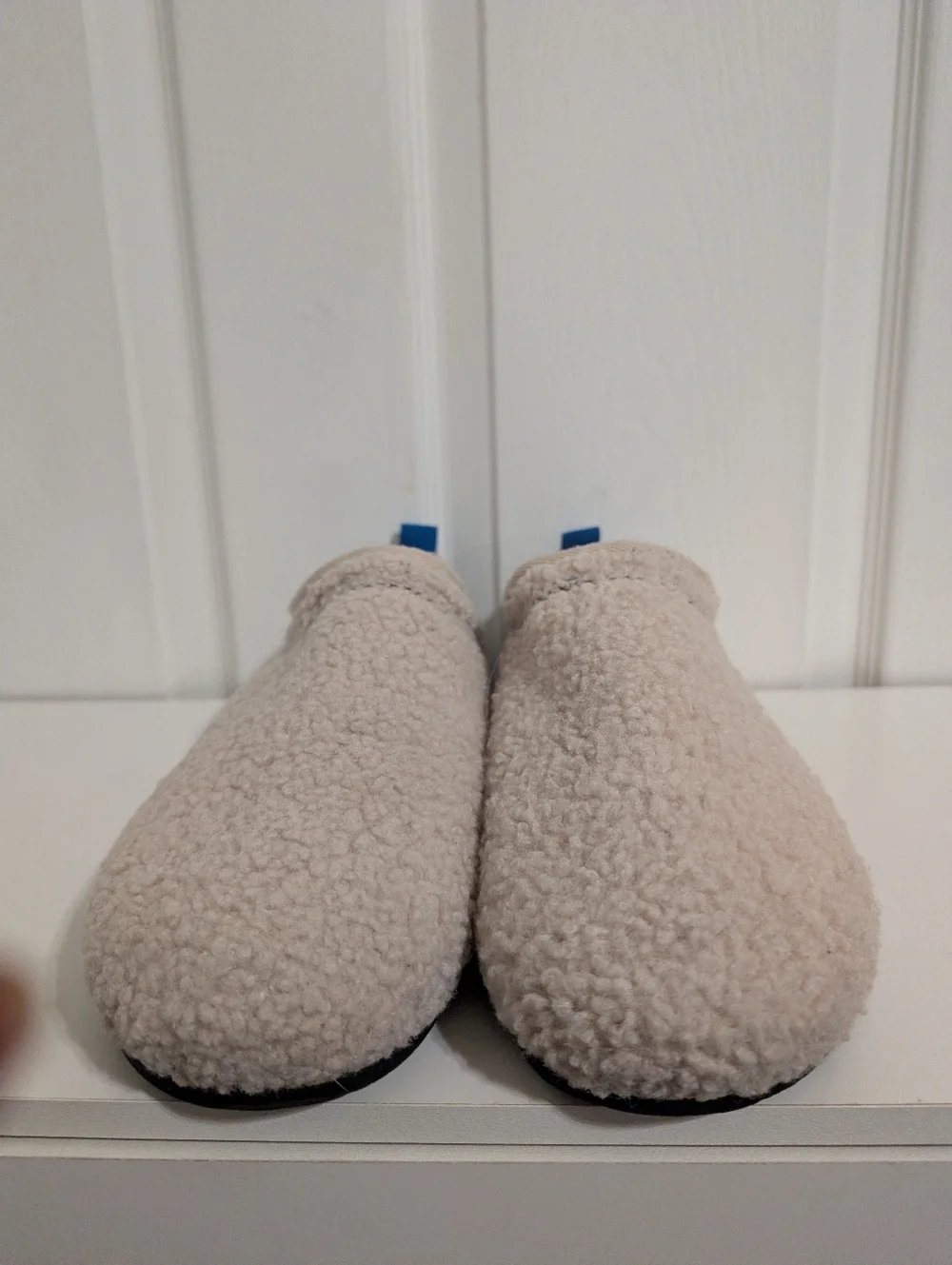 Bombas Mens Slippers Sherpa Ivory House Shoes Slip On Size 12